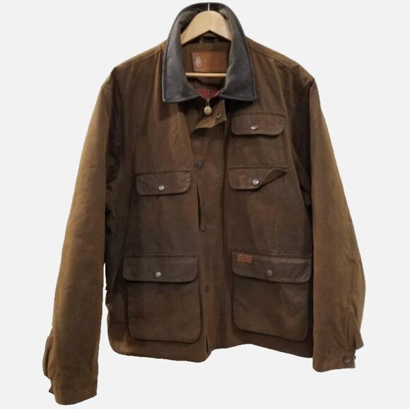 Outback Trading Company Men XXL Overlander Jacket Oilskin Wax Canvas Bronze 2161 - Picture 6 of 16